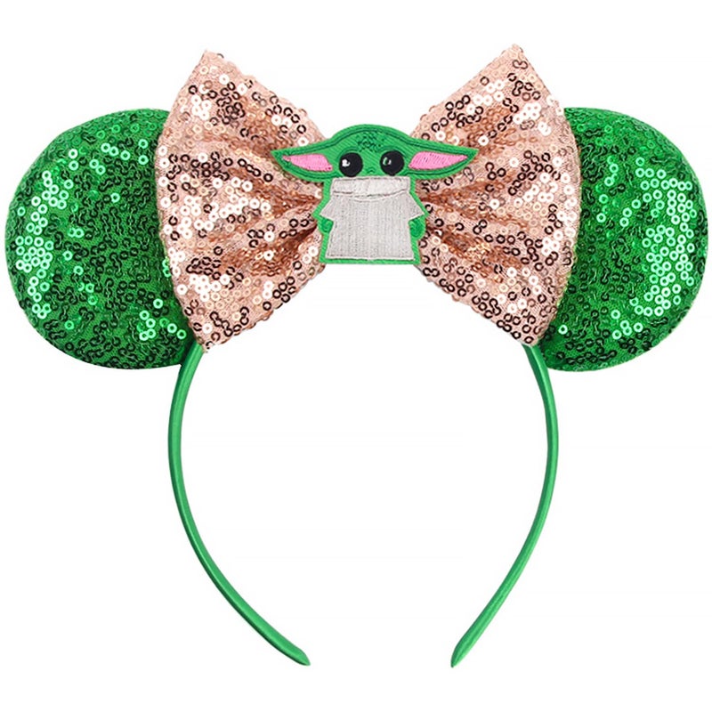 MADO Mouse Ears Headband for Women, Kids, and Adults - Green Park Ears Headbands (STWARS-GG-YD) - Image 1